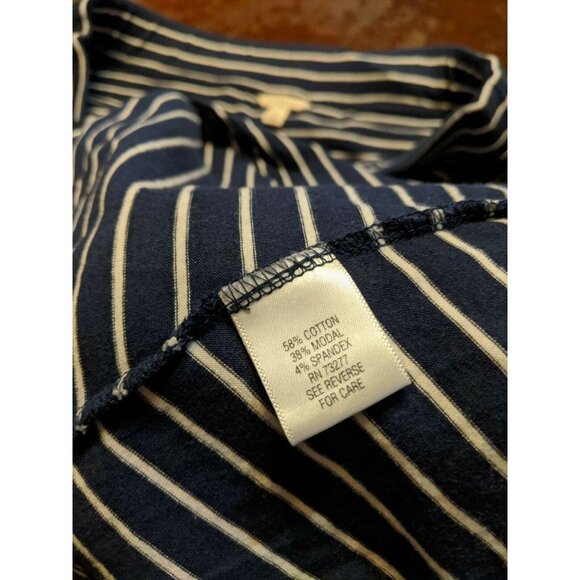 Sonoma Size S Maxi Skirt Blue White Striped Long Modest - Picture 6 of 6